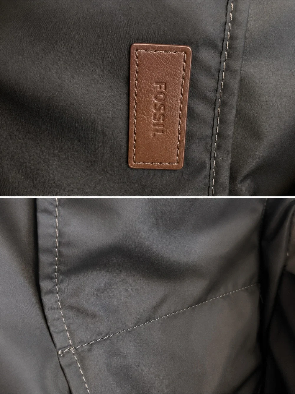 Fossil Brown Leather Messenger/Briefcase Laptop Bag – Genuine Leather